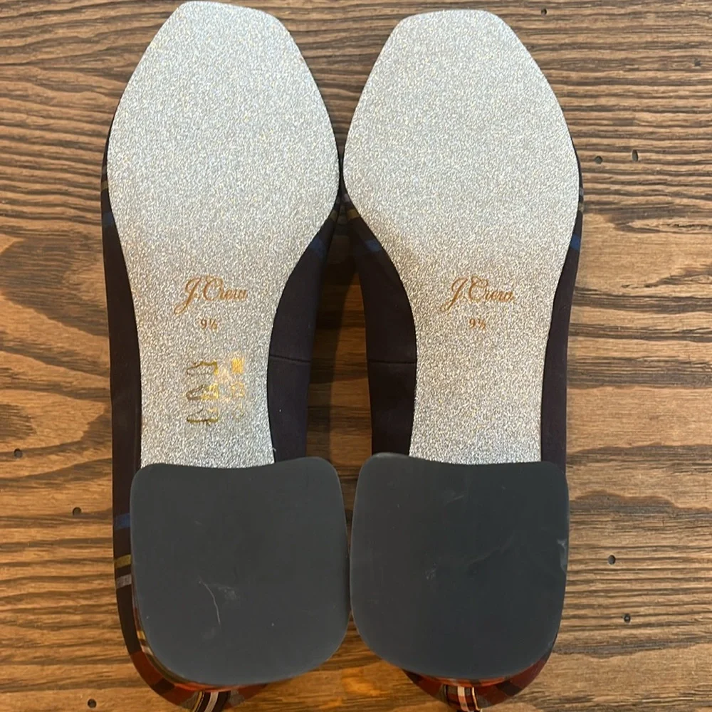 SOLD NEW! J Crew Stewart plaid block heel shoe size 9.5 - Picture 6 of 8